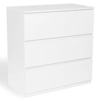 IDMarket Cassettiera A 3 Cassetti Tomi Legno Bianco