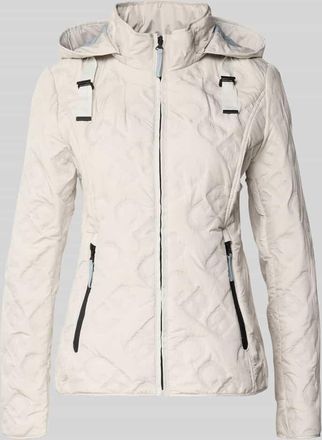 Gil Bret Jacke mit Stehkragen und Rei&szlig;verschlusstaschen in Kitt, Gr&ouml;&szlig;e 36