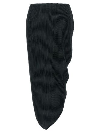 Issey Miyake Leaf Pleats Skirt - Blue