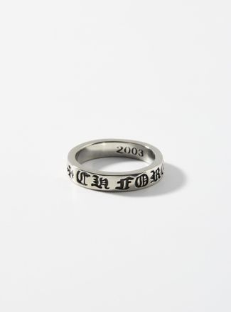 Le 31 Mens Engraved gothic inscription ring