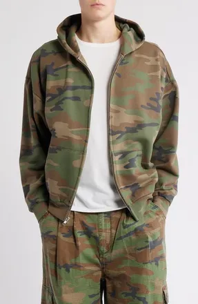 Elwood Camo Cotton Zip Hoodie at Nordstrom, Size X-Small