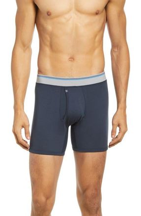 Mack Weldon 18-Hour Jersey Boxer Briefs in Blue Night at Nordstrom, Size Medium