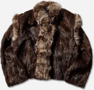 Prototypes Women s Short Fur Jacket Sand