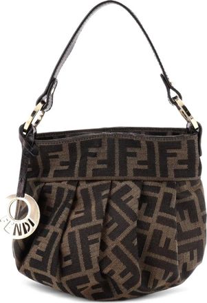 Fendi Borsa passepartout Chef mini in tela con motivo Zucca - Marrone