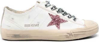 Golden Goose Low-Top Sneakers with Distressed White Base