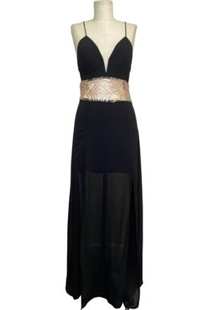 Soieblu The Innocent Maxi Dress In Black/rose