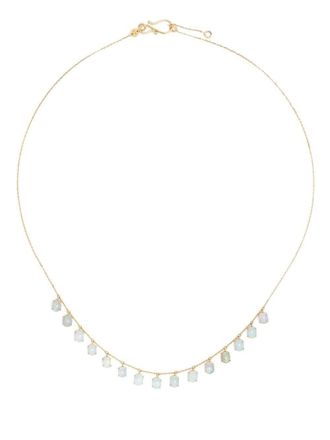 WHITEbIRD Collana Dancing Drops in oro giallo 18 carati con opale