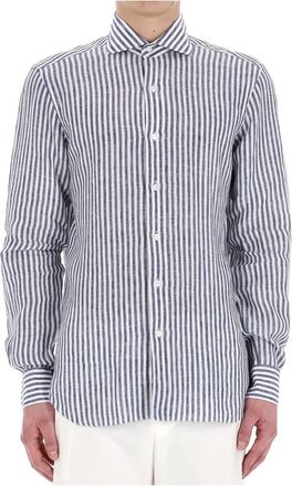 Barba Witte linnen Dandylife overhemd - Heren - Casual Overhemden - Veelkleurig - 2XL - Linnen - Overhemden