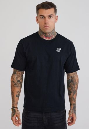 Siksilk Mens Black Essentials Regular Fit T-Shirt XXL
