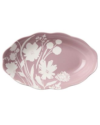 Certified International Wildflowers Wax Off Oval Bowl
