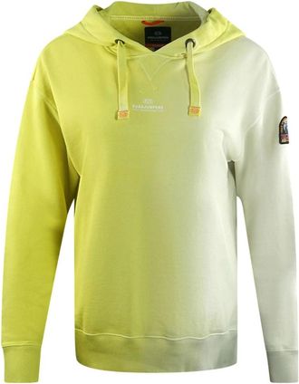 Parajumpers Womens Parajumpers Cher Shaded Brand Logo Faded Yellow Hoodie - Size: 10/8