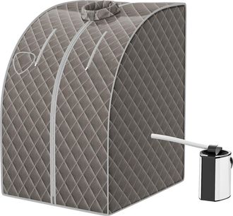 Costway 3l Mini Sauna De Vapor Para Casa Con Control Remoto,silla Y Accesorios Sauna De Vapor Port&aacute;til Con Control Remoto Cabina De Sauna Con Temperatura Y Te