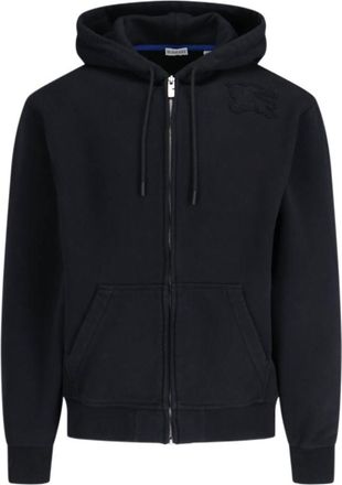 Burberry Equestrian Knight Patch Zip Hoodie, Size X-Large