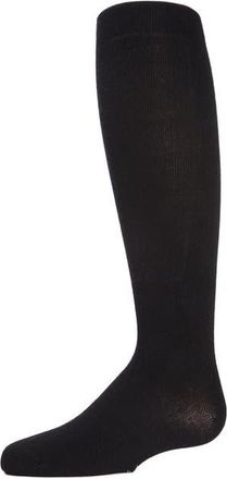 MeMoi Soft Pima Cotton Opaque Tights in Black at Nordstrom, Size 12-18M