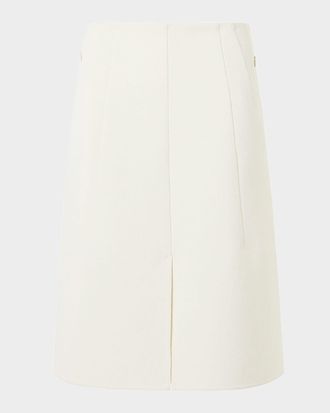 Akris Double-Face Cotton Knee-Length Skirt