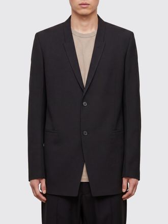Rick Owens Single-Breasted Wool Blazer with Two-Button Closure