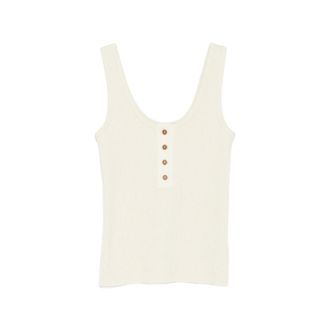 Vince Button Ribbed Top