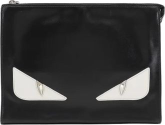 Fendi Pre-owned Leather clutches - Dames - Vintage Clutch - Zwart - ONE Size - Leer - Vintage