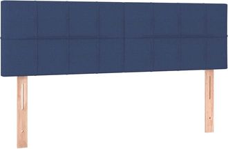 vidaXL Cabecero Con Led De Tela Azul 144x5x78/88 Cm Vidaxl