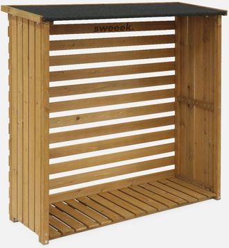 Sweeek Caba&ntilde;a De Troncos 120x45x120cm, Madera