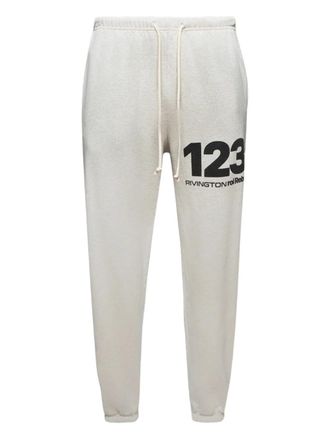 RRR123 graphic-print Track pants - Neutrals
