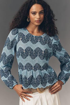 Dolan Peplum Lace Blouse