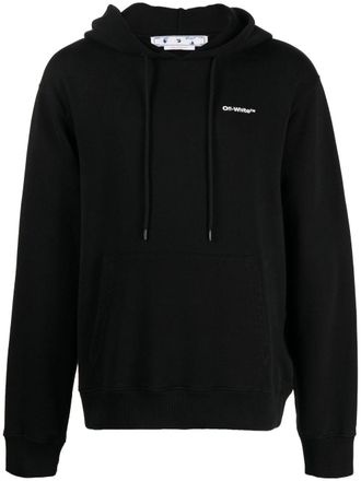 Off-white Felpa Wave Outl Diag con stampa - Nero
