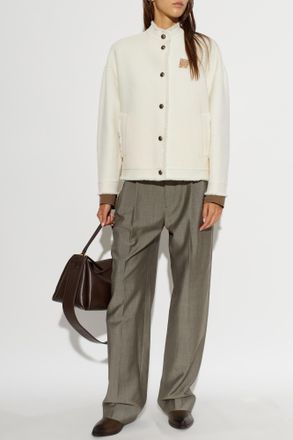 Max Mara Wool Jacket Palmizi, Womens, Cream