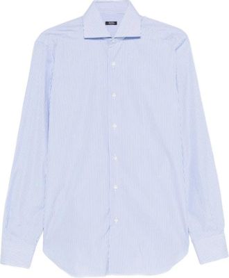 Barba Formal Overhemden - Heren - Zakelijke Overhemden - Blauw - 2XL - Katoen - Overhemden
