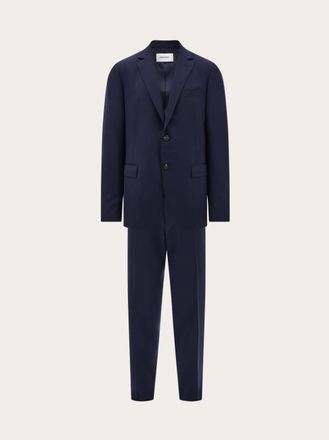 Ferragamo Uomo Abito in faille di lana e cashmere Blu