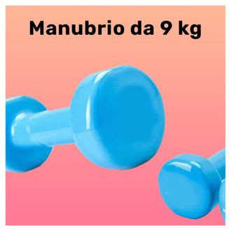 Trade Shop Trade Shop - Manubrio Singolo 9 Kg In Vinile Allenamento Esercizi Casa Palestra Workout Fit