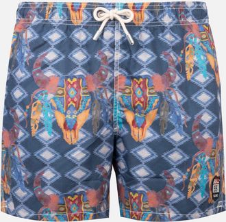 MC2 Saint Barth Man Classic Swim Shorts Gustavia With Buffalo Print