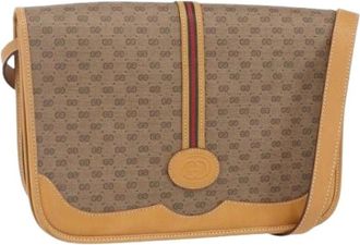Gucci Pre-owned Cross Body Bags, female, Beige, Size: ONE SIZE Pre-owned Vintage Cross Body Bag