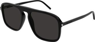 Saint Laurent Black Square Mens Sunglasses SL 590 001 57