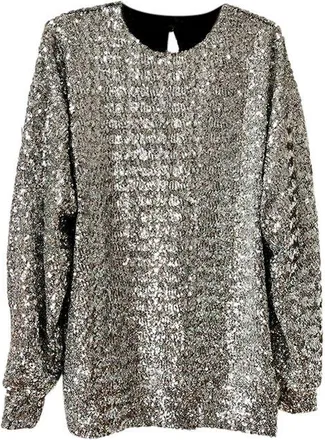 Isabel Marant Silver sequinned Olivia top Size XS