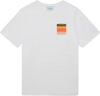 Casablanca Gradient Logo Wit T-Shirt - Heren - T-shirts - Wit - XL - Tops