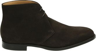 Crockett & Jones Bruine Su&egrave;de Casual Midden Schoenen - Heren - Veterlaarzen - Bruin - 45 EU - Su&egrave;de - Schoenen