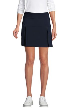 Lands End School Uniform Performance Pleated Skort Above the Knee in Classic Navy at Nordstrom, Size X-Large