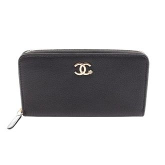 Chanel Pre-owned Vintage Portemonnee (bi-fold) - Dames - Pre-owned - Zwart - Maat: ONE Size Leer