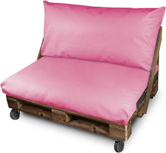 Happers Happers - Coj&iacute;n Para Palets Polipiel Exterior Rosa Funda Asiento Y/o Respaldo 120x60x20 Sin Relleno Rosa