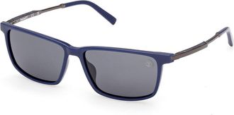 Timberland TB00071 Polarized 90D Mens Sunglasses Blue Size 57