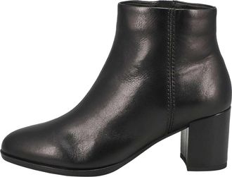 Clarks Womens Freva 55 Zip Boot, Color Black Leather, Size: 3.5 UK Wide