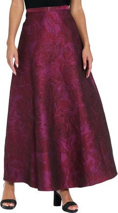 Muse Brocade Jacquard Ball Gown Skirt In Fuchsia