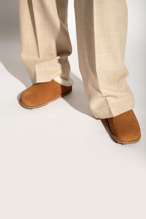 Birkenstock Zermatt Premium Slides, Womens, Brown
