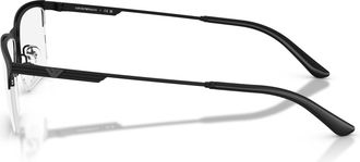 Emporio Armani 0ea1177 Semi-Rimless Black Metal Frame Eyeglasses