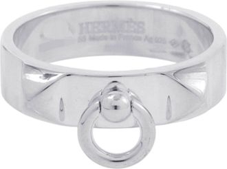 Herm&egrave;s Collier De Chien Silver Silver 925 Band Ring (Pre-Owned)