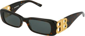 Balenciaga Womens Sunglasses Bb0096s Havana-Gold-Green Metal Havana/gold/green
