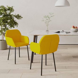 vidaXL Vidaxl - Sillas De Comedor 2 Unidades Terciopelo Amarillo