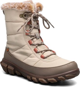 Bogs Cedar Quilted Waterproof Boot in Oatmeal at Nordstrom, Size 8.5