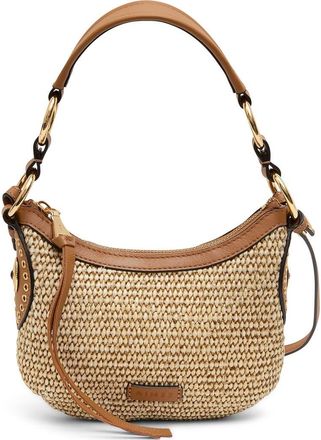 Aim&eacute;e Mini Roma Crossbody Bag in Raffia Latte at Nordstrom
